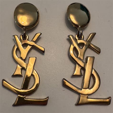 boucle d'oreille yves saint laurent vintage|Yves saint laurent vintage dans boucles d'oreilles fantaisie.